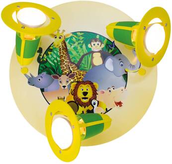 Dschungel rondel plafondlamp geel
