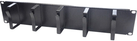 DSI 2U 19 inch metalen kabelgoot 5 haken - DS-1904-2U Kabelmanagement