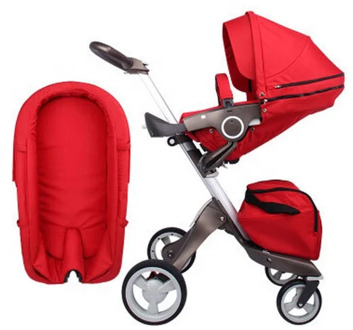 DSLAND Baby stroller 3 in 1luxury high land scape sitting pram buggy bassinet for newborn baby carriage baby car Baby walkers