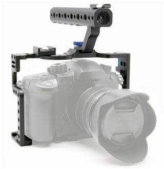 Dslr Camera Kooi Met Top Handvat Grip Voor Panasonic Lumix GH5 Camera Rig Case Mirrorless Systeem Cam Montagebeugel