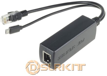Dslrkit Actieve Poe Splitter Power Over Ethernet 48V Naar 5V 2.4A Micro Usb 4 Raspberry Pi (4 stuks)