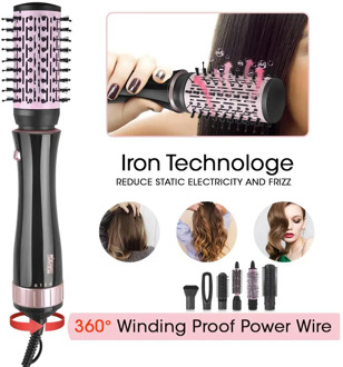 DSP New 7 IN 1 One Step Hair Dryer Cold Hot Air Brush Hair Straightener Comb Curling Brush Hair Styling Tools Blow Dryer Brush