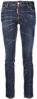 Dsquared2 470 Blauwe Slim-Fit Jeans Dsquared2 , Blue , Dames - M