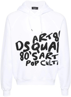 Dsquared2 80's Cool Fit Witte Trui Dsquared2 , White , Heren - 2Xl,Xl,L,M
