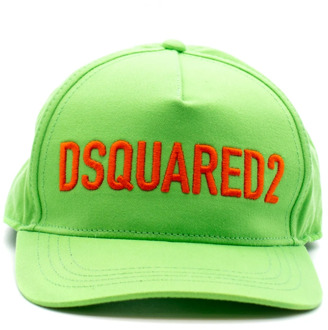 Dsquared2 Acid Baseball Hat, Unisex Stijl Dsquared2 , Green , Heren - ONE Size