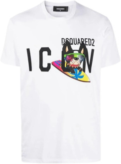 Dsquared2 Basis T-Shirt Dsquared2 , White , Heren - XL