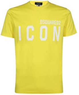 Dsquared2 Basis T-Shirt Dsquared2 , Yellow , Heren - Xl,L,M,S,Xs