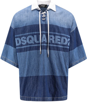 Dsquared2 Blauwe T-shirts en Polos Dsquared2 , Blue , Heren - L,M,S