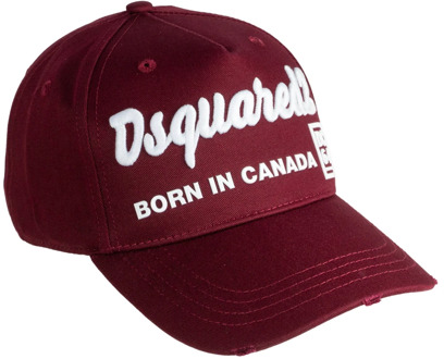 Dsquared2 Bordeaux Baseball Cap Dc64 Dsquared2 , Red , Heren - ONE Size