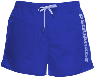 Dsquared2 Boxer Zwembroek met Dsquared2 Logo Dsquared2 , Blue , Heren - Xl,L