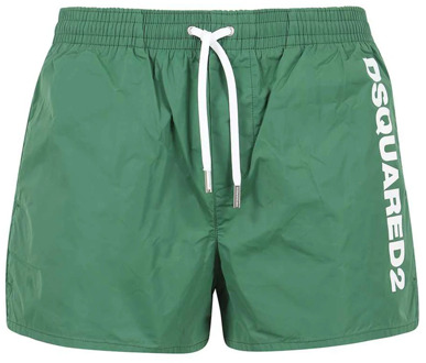 Dsquared2 Boxer Zwembroek met Dsquared2 Logo Dsquared2 , Green , Heren - 2Xl,Xl