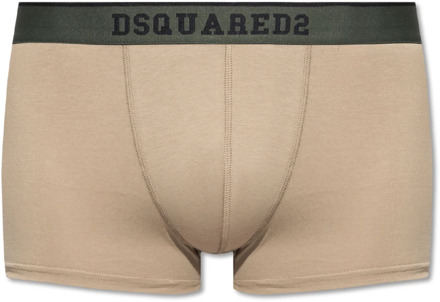 Dsquared2 Boxershorts met logo Dsquared2 , Beige , Heren - XS