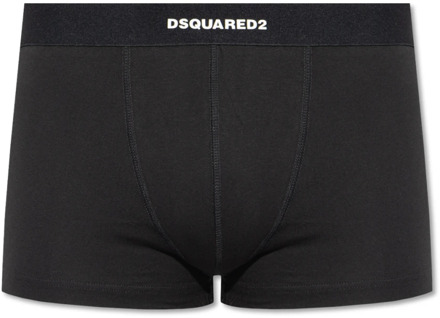 Dsquared2 Boxershorts met logo Dsquared2 , Black , Heren - XS