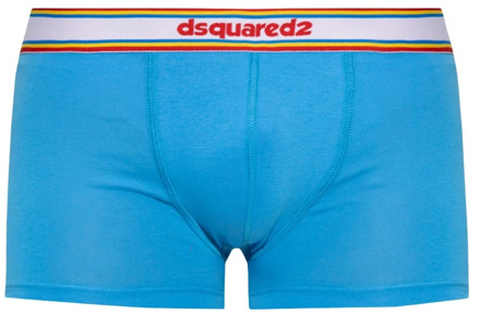 Dsquared2 Boxershorts met logo Dsquared2 , Blue , Heren - S