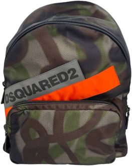 Dsquared2 Camouflage Rugzak Dsquared2 , Green , Heren - ONE Size