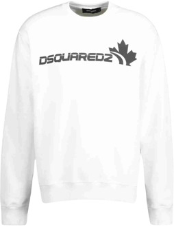 Dsquared2 Casual Sweatshirt Dsquared2 , White , Heren - Xl,L,M