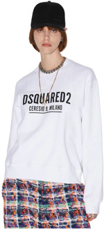 Dsquared2 Ceresio 9 Sweatshirt - Stijlvol en Comfortabel Dsquared2 , White , Dames - M,S,Xs,2Xs