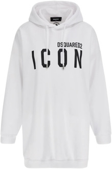 Dsquared2 Comfortabele en stijlvolle Hoodie Dsquared2 , White , Dames - XS