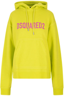 Dsquared2 Comfortabele hoodie Dsquared2 , Yellow , Dames - XS