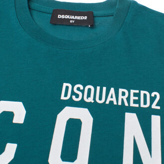 Dsquared2 Cool Fit Icon DQ1359D0-02FDQ Korte mouwen jongens-T-shirt - maat 4J / 104cm Groen