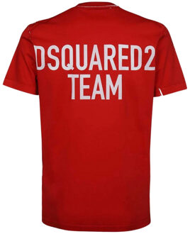 Dsquared2 Cool Fit Team Logo Rood T-shirt - M