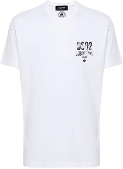 Dsquared2 Cool Fit Tee - Witte T-shirts en Polos Dsquared2 , White , Heren - 2Xl,Xl,L,M,S,3Xl