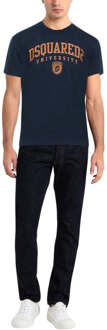 Dsquared2 Cool Fit Varsity donkerblauw T-shirt Navy