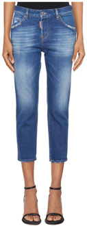 Dsquared2 Cool Girl Cropped Denim Jeans Dsquared2 , Blue , Dames - XS