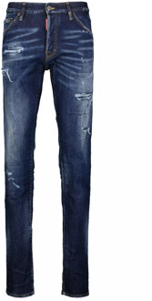 Dsquared2 Cool Guy skinny jeans met ripped details Indigo - 48