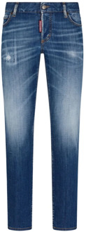 Dsquared2 Cropped Jeans Dsquared2 , Blue , Dames - Xs,3Xs