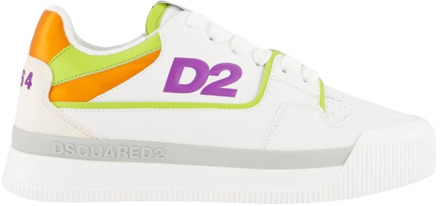 Dsquared2 Dames New Jersey Sneaker Wit/Multi Dsquared2 , White , Dames - 37 Eu,39 Eu,38 Eu,40 EU