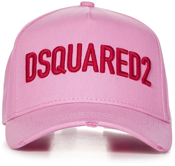 Dsquared2 Gabardine Baseball Caps Dsquared2 , Pink , Dames - ONE Size
