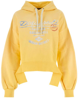 Dsquared2 Gele katoenen sweatshirt Dsquared2 , Yellow , Dames - S,Xs