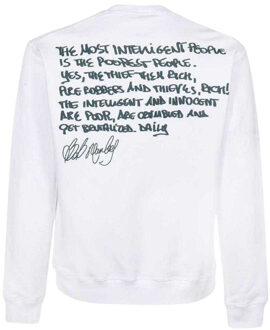 Dsquared2 Heren Bob Marley Cool Fit Sweatshirt (Wit)