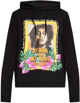 Dsquared2 Heren Bob Marley Hoodie (Zwart) - XL