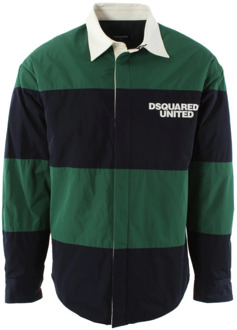 Dsquared2 Heren Casual Overhemd in Groen/Blauw Dsquared2 , Green , Heren - L,M