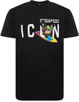 Dsquared2 Heren Icon Cool Tee Black Dsquared2 , Black , Heren - Xl,L