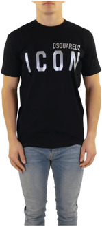 Dsquared2 Heren Icon Cool Tee Dsquared2 , Black , Heren - Xl,L