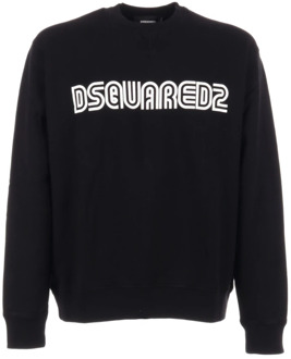 Dsquared2 Heren Katoenen Sweatshirt Dsquared2 , Black , Heren - M,S