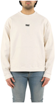 Dsquared2 Heren Sweatshirt Dsquared2 , White , Heren - XL