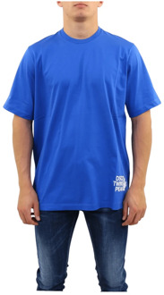 Dsquared2 Heren T-Shirt Dsquared2 , Blue , Heren - Xl,S