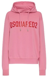 Dsquared2 Hoodie met iconisch logo, roze kleur Dsquared2 , Pink , Dames - L,M,S