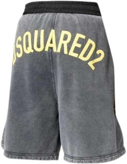 Dsquared2 houtskoolgrijze joggingshort Zwart