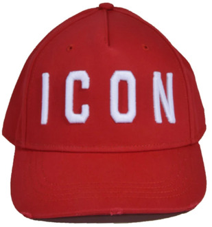 Dsquared2 Icon Baseball Cap Dsquared2 , Red , Heren - ONE Size