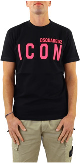 Dsquared2 Icon Cool Tee Heren Shirt Dsquared2 , Black , Heren - XL
