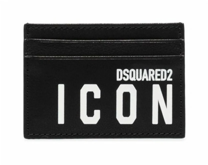 Dsquared2 Icon Creditcardhouder Dsquared2 , Black , Heren - ONE Size
