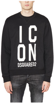 Dsquared2 Icon Crewneck Sweatshirt Dsquared2 , Black , Heren - XL