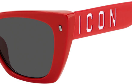 Dsquared2 Icon grijze lens zwarte zonnebril - maat