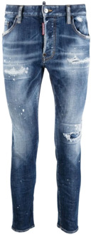 Dsquared2 Indigo Skinny Denim Jeans Dsquared2 , Blue , Heren - Xl,L,M,S