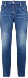Dsquared2 Indigo Slim-fit Denim Jeans Dsquared2 , Blue , Heren - 2Xl,Xl,L,M,S,Xs,3Xl